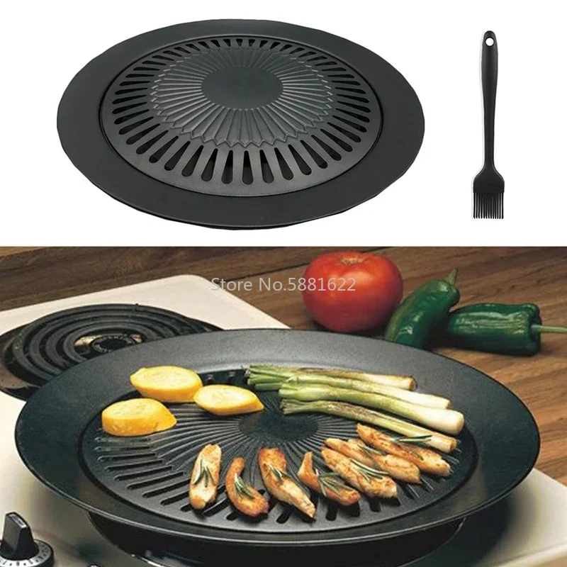 Korean Bbq Grill - Koreaanse draagbare rookloze BBQ-grillpan voor buitengebruik