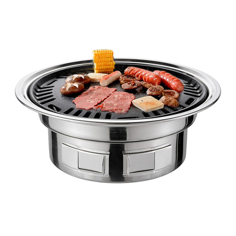 Korean Bbq Grill - 13 inch Koreaanse BBQ-grill Multifunctionele houtskoolbarbecue
